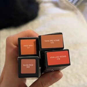 NARS Lipstick Collection - Free Bird, Take Me Home, Slow Ride, Viva Las Vegas